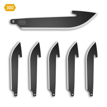 OD EDGE DROP POINT BLADES 5" 6PK BLK