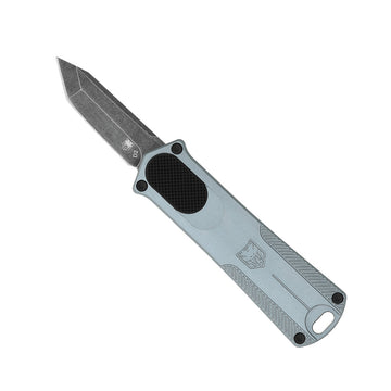 CALIFORNIA OTF 952 - GREY, DROP POINT, 1.75" STONEWASHED BLADE