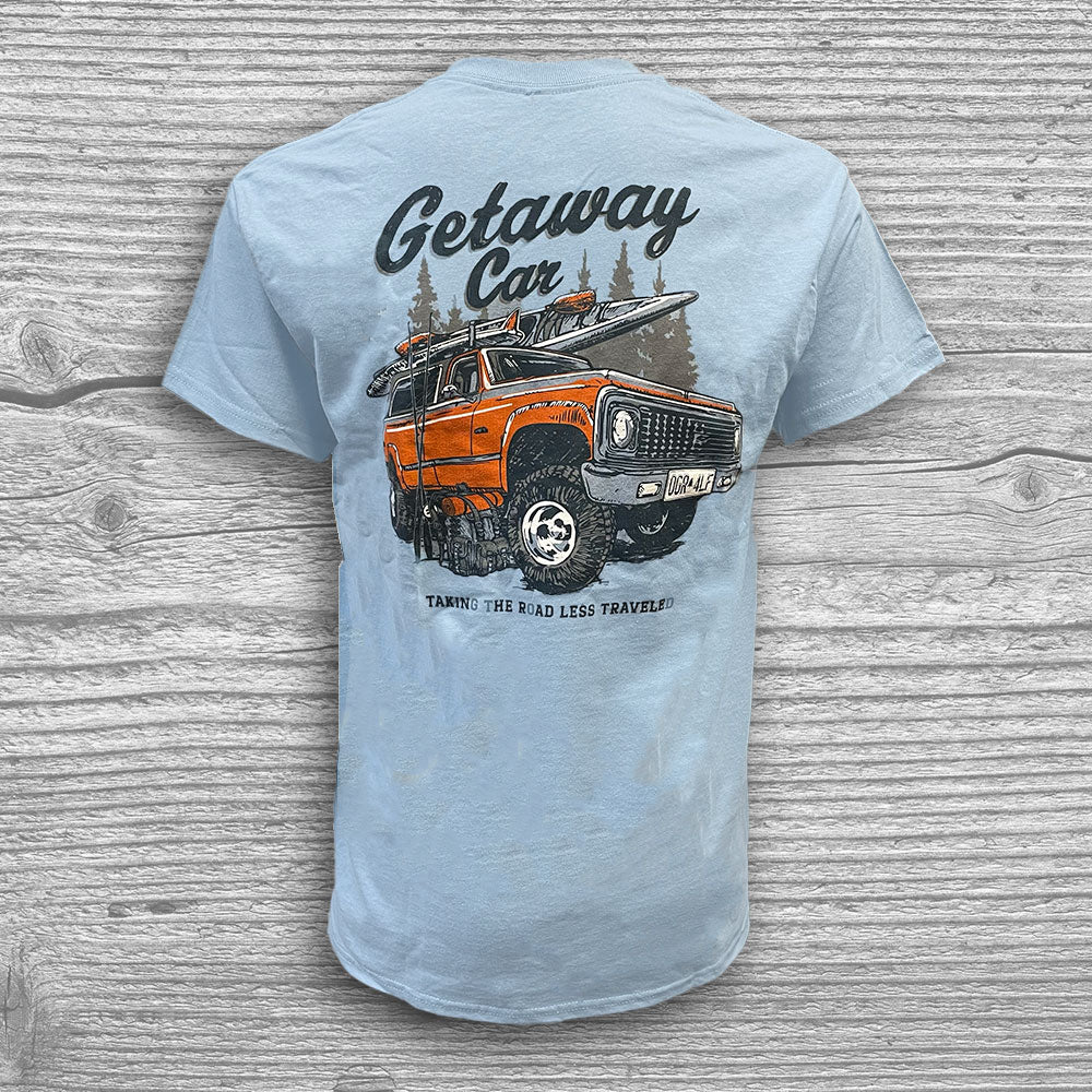 ROAD LESS TAKEN TEE - BLUE, SMALL