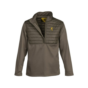 HYBRID 1/4 ZIP SHIRT - MAJOR BROWN, XL