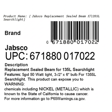 AI generated image for Jabsco Replacement Sealed Beam f/135SL Searchlight