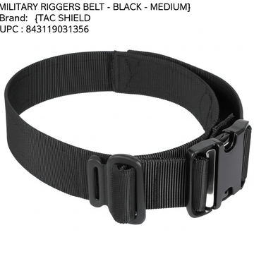 AI generated image for MILITARY RIGGERS BELT - BLACK - MEDIUM