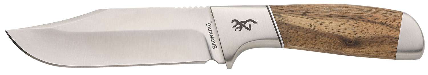 "SAGE CREEK FIXED - WOOD HANDLE, LARGE, CLIP POINT, PLAIN EDGE, 4.5\" BLADE"