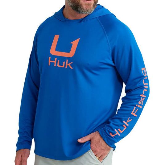 Huk Icon Crew Long Sleeve Shirt Ocean Blue L