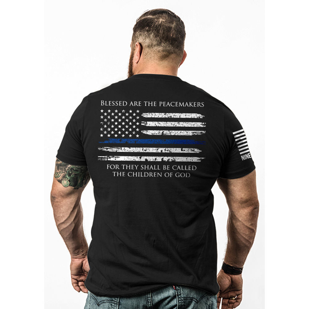 THIN BLUE LINE MEN\'S T-SHIRT - BLACK, SMALL