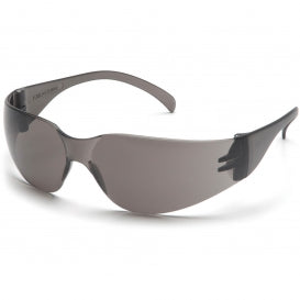 MINI INTRUDER SAFETY GLASSES - GRAY LENS, GRAY TEMPLES
