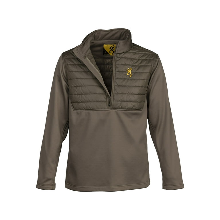 HYBRID 1/4 ZIP SHIRT - MAJOR BROWN, XL
