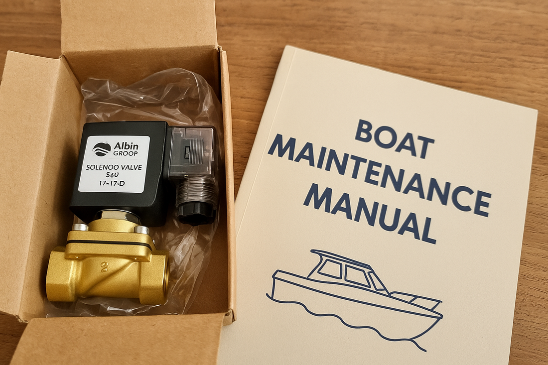 Albin Group Marine Solenoid Valve 24V functioning in boat during operation