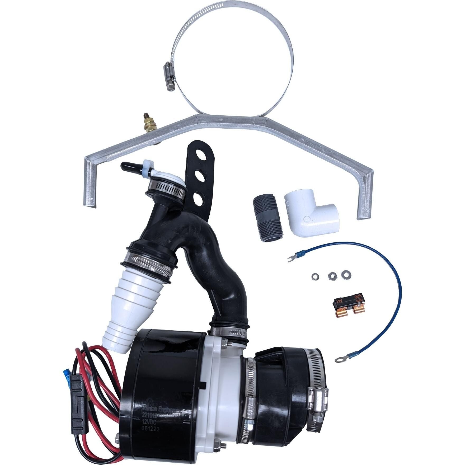 Raritan Atlantes Freedom&reg; w/Vortex-Vac - Elongated Bowl - White - Remote Intake Pump - Smart Toilet Control - 12v *Ships Truck Freight