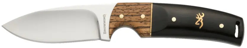 BUCKMARK HUNTER FIXED - BLACK, DROP POINT, PLAIN EDGE, 3 1/8" BLADE