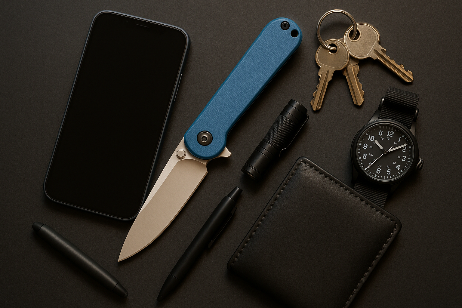 EDC flat lay collection
