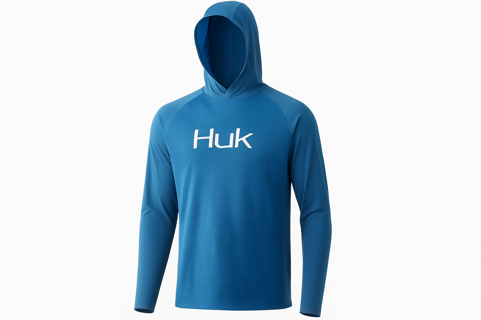 Front view of Huk Vented Pursuit Long Sleeve Hoodie