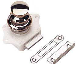 Sea-Dog Push Button Rim Latch - Polished Chrome