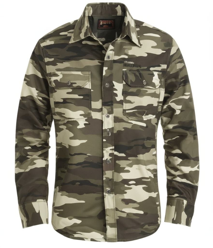 AI generated image for Browning Wasatch-CB Shirt Button-Front 2 Pocket Mossy Oak DNA M