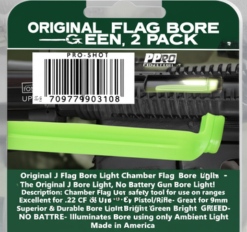 AI generated image for ORIGINAL J FLAG BORE LIGHT - GREEN, 2 PACK