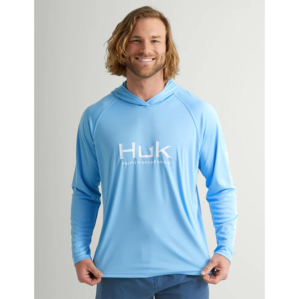 Huk Vented Pursuit Long Sleeve Hoodie Marolina Blue 2XL