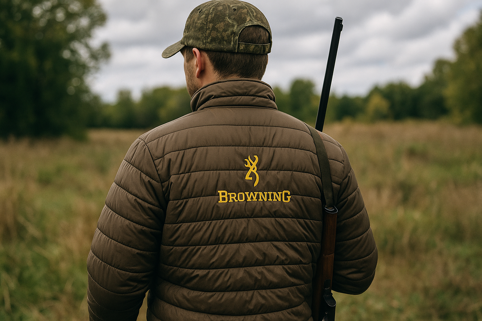 Person wearing Browning Packable Puffer Jacket during outdoor activity