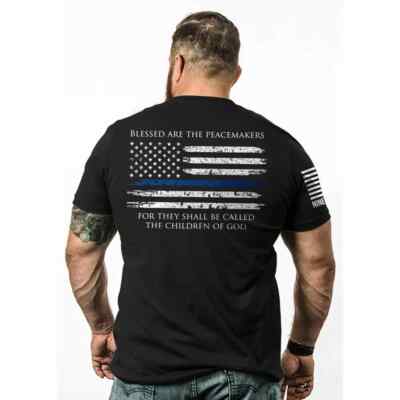 THIN BLUE LINE MEN\'S T-SHIRT - BLACK, SMALL