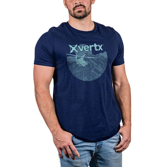 PEAK ASSAULT GRAPHIC TEE - BLUE, MEDIUM