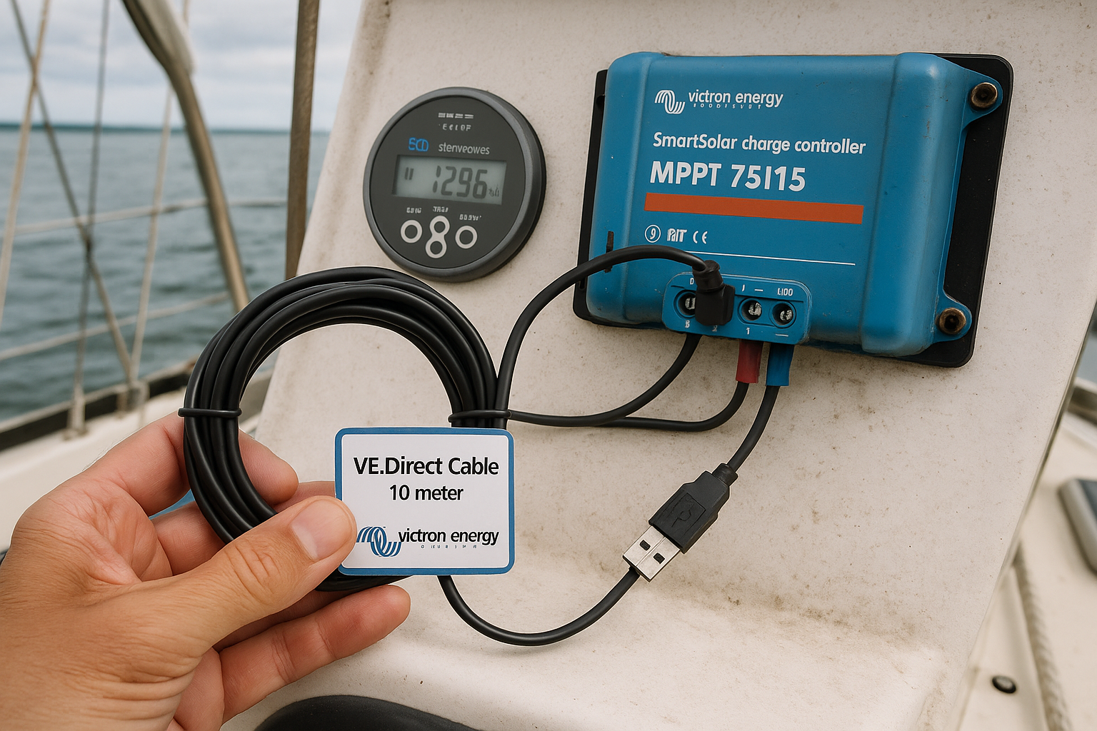 Victron VE Direct Cable in marine/boat installation